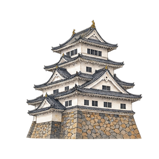 城の天守閣のイラスト