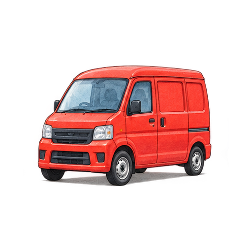 郵便配達車のイラスト